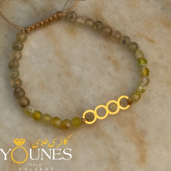 دستبند چهارحلقه طلا لیزری